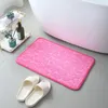 Mattes de bain non glissement 3D Cobblestone Salle de bain en relief Coral Velvet Soft confortable Mat à pailtre absorbat Porte de porte de tapis