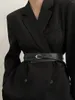 Cintos de cinto duplo cinto de uso feminino com sobretudo de lã Cantura preta elástica ampla cintura apertada moda de maiadouro suéter