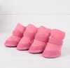 Dog Apparel Top Quality Non-slip Shoes Dogs Waterproof Warm Winter Teddy Pet Thick Soft Bottom Snow Boots For Small