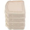 Placas 4 PCs Sandwich Box Toast Contêiner Piquennic Breather recipientes