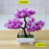 Dekorativa blommor Bonsai Simulation Plant Welcome Pine Plastic Fake Flower Green Wine Cabinet Bokhylla Hemdekorationsbitar