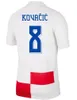 2024 유로 컵 모드 축구 유니폼 크로아티아 대표팀 24 25 Brekalo Perisic Football Shirt Brozovic Kramaric Rebic Livakovic Home Away 남성 키트 유니폼