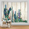 Tapestries Cactus Mandala Tapestry Wall Hanging Boho Decor Macrame Hippie Witchcraft Tropical Plants Cloth Blanket