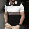 Summer Men Polo Shirt Stampato a quadri Business Casual Simple Babbole Shirt Shirt Outfit Short Short Outfit Tops di moda 240320