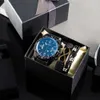 55 Hot Selling Business and Leisure Quartz Wristwatch 3-Piece Set, Present Box, Leather Armband, Men's Calendar Watch 44