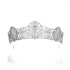 Hair Clips Bridal Jewelry Zircon Tiaras And Crowns CZ Cubic Zirconia Headpiece For Brides Party Dress Headband Wedding Accessories