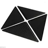 Mattes de bain 4pcs / Set Triangle Wasable Rapage réutilisable Rapage de caoutchouc anti-tasque Tapon de patch non glissant pour étages de carreaux Carpets Corners Pad