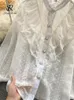Singreiny eleganti camicetta francese Donne temperamento dolce rouffle sciolte cimopere a maniche lunghe camicie bianche a maniche lunghe 240322 240322