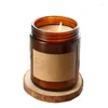 Bouteilles de rangement 250 ml pots de bougie ambre emballage de luxe en verre