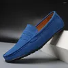 Casual Shoes High Quality Men Leather Loafers Slip On Men's Flats Fashion Man Driving Moccasinsten Colors Storlek 38-47