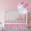 Sängkjol Baby Cover Plush Ball Crib Mini med pompoms för pojkar flickor justerbar elastisk sängkläder