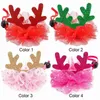Dog Apparel 2PCS Fashion Cat Accessories Party Supplies Christmas Puppies Hat Pet Headband Cap Antlerss Crown