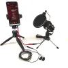Mikrofone Desktop USB -Streaming -Mikrofone -Kit für Computerspiel -Vokal -Aufnahmekondensatormikrofone mit Filterstativständer