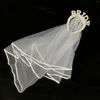 Party Decoration Bride To Be Pearl Headband With Veil Wedding Bridal Shower Engagement Dinner Hair Accessories