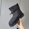 Botas dilalula ins Women tornozelo neve de inverno de lã quente palmilha moda moda sapatos curtos plataformas de mulher