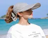 قماش محمول 7 ألوان Sunsn Ball Cap Beach Hat في الهواء الطلق قبعة مريحة تهوية قابلة للتراجع عن Sun Visor Hats6994138