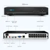 Recorder Reolink 16CH Surveillance System 4K 12MP PoE NVR Network Video Recorder 4TB HDD Human/Car Detection for 8MP Security IP Cameras