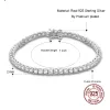 Bangles Pure 925 Silver Sieraden 1521 cm Tennis Bracelet 2mm Zirconia Anniversary Gift Real Sterling Silver Bangle armbanden