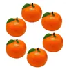 6人の人工オレンジプラスチックフルーツサプライのパーティーデコレーションパックは、テーブルの装飾のための偽のモデル安全で簡単に掃除する