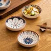 Dinnerware Sets 4pcs Ceramic Dipping Bowl Soy Sauce Dish Storage Dip Small Spice Mixed Style