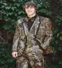 Nieuwe camouflage Tuxedos unieke single -single -single -camo heren bruiloft pakken ingekapte revers bruidegom slijtage prom pakken voor heren jacket -pants2535323