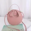 Axelväskor Portable Cosmetic Bag Foreign Trade 2024 Spring Women's Lovely Small Round Single Oblique Cross