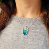 Ожерелья Lotus Fun Real Sterling Sier Natural Agate Gemstone