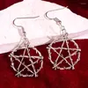 Boucles d'oreilles en peluche gothique pentagone épines métalliques en métal goutte d'oreille de boucle d'oreille harajuku unique Halloween à cinq points bijoux y2k cadeau 2024 Ins