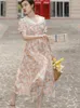 Платья для вечеринок Sweetxue French Vintage красивое романтическое платье с принтом Женское кружево