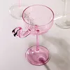 1 kawałek 200 ml/6 u elegancki czysty różowy flamingo łodyga szampana szampana szampańska koktajl Martini koktajl koktajlowy na imprezę barową 240410