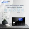 Kits GSM Alarm WiFi System Wireless Home Security Alarm Alexa Tuya Smart Home Alarm Tuya Système avec RFID SOS Prise en charge de Google Alexa