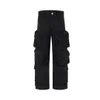 Calças casuais pretas homens de alta qualidade Moda Hip Hop Casual Street Jogger 2024SS