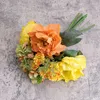 Decorative Flowers 1PC Living Room Decoration Peony Flower Simulation Bouquet Holding Fake Bridal Bridesmaid INS