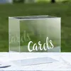 Present Wrap Acrylic Wedding Card Letter -kuvertlådor med låspengar Fall för mottagning Renta Box S Table Decor