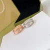 Lucky Women's Clover Kalejdoskop Pierścień wąska wersja wysoka wersja v Gold 18K popularny pierścionek kobiet nie zanikający