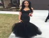 2020 Serey Black Africano Mermaid Prom Vestres