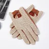 Handschuhe Herbst Winter Herren Wolle gestrickt Ziegenleder Touchsschildhandschuhe Lokomotive Fieben