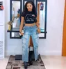 Rokken fagado -mode trend streetwear dames hoge taille pocket spleet lading spleet spleet vrouwelijk gat bijpassende cowboyl bodems