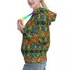 Sweat à capuche pour femmes imprimé tribal décontracté pour femmes décontractées de style africain hodie sweats sweats graphiques en vrac