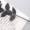 Decorative Flowers 5PCS Simulation Plant Pure Black Single Rose Holiday Party Decorations Dark Series Personalized Halloween Fake