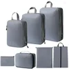 Sacs bouffés 7pcs / set rangement de voyage