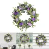 Decorative Flowers Mother's Day Decorations Summer Simulation Garland Small Fresh Green Leaves Purple Door Wreath Window Suction Cups