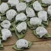 Dekorative Blumen 20pcsfancy Mix Farbe Satin Rebbon Rose Blume DIY Handwerk/Hochzeit/Apple