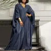 Casual Dresses Plus Size Women Dress V-Neck Elegant Maxi för elegant Batwing Sleeve Pullover någon