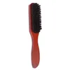 Professional Soft Boar Bristle Wood Beard Brush Hairdresser Shaving Brush Comb Men Mustache Comb Kit With Gift Bag Hair Comb Set