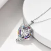 2024 summer new product Firebird crystal pendant necklace female colorful crystal Phoenix necklace fashion sexy clothes accessories