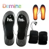 Insoles Demine Winter Heated Insoles Electric Battery Heating Warm Shoes Inserts Free Cut Carbon Fiber Foot Pads Thermal Heater Insoels