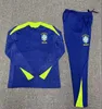 24 25 Italys fotbollsspår Män och barn tute Brazils Soccer Training Suit Jogging 2024 Portugisisk långärmad Fato de Treino de Futebol