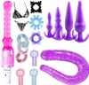 Anal Plug Beads Training Sets 16 Pcs BDSM Bondage Restraint Strap SM Sex Toys for Women and Couples