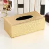 2024 PU Leder-Tissue-Box-Papierhalter rechteckige Gewebepapier Serviettenbox Home Küchenorganisation Haushaltsvorräte Anti-Moisturekitchen-Organisation Lieferungen